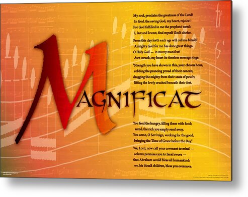 Peace Metal Print featuring the digital art Magnificat by Chuck Mountain