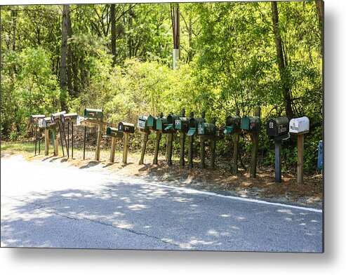 Multiple Metal Print featuring the photograph Mail Boxes by Chris Smith