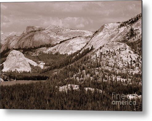 Photographic Landscapes; Art And Canvas Prints For Sale Ie; Yosemite National Park Poster Art; Yosemite Mountains And Streams; National Park Landscape Images; Metal Prints; Canvas Stretched Artists Prints; Mary Lou Chmura Fine Art America; Wall Decor And Murals; Metal Print featuring the photograph Majesty Mountains Sepia by Mary Lou Chmura