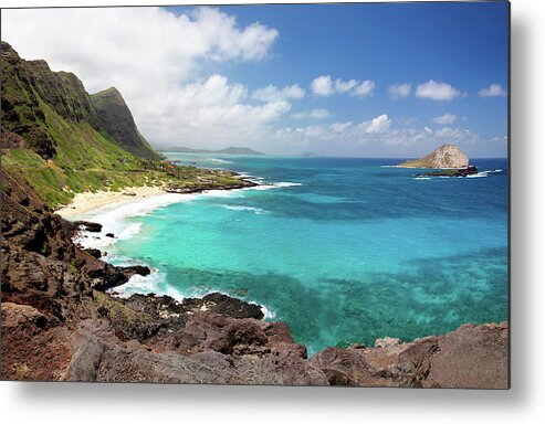 Scenics Metal Print featuring the photograph Makapuu Beach At Oahu by M Swiet Productions