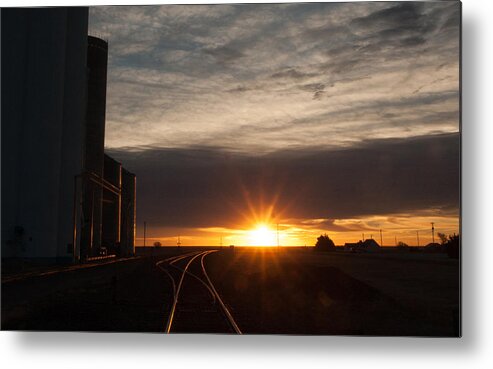 Elevator Metal Print featuring the photograph Tracking the Light by Shirley Heier