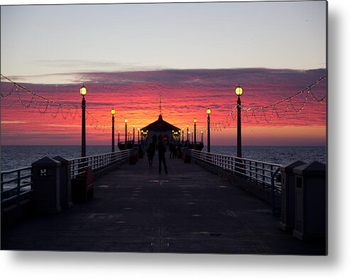 Sunset Metal Print featuring the photograph Manhattan Beach Sunset by April Reppucci