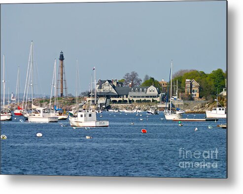 Marblehead Metal Print featuring the photograph Marblehead Light and Yacht Club by Michelle Constantine