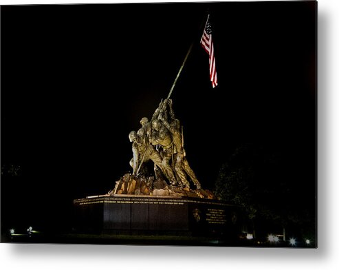 Us Marines Metal Print featuring the photograph Marine Corp Memorial by Jerry Gammon