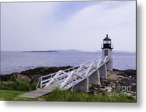Marshall Point Light Metal Print featuring the photograph Marshall Point Light 1 Stylized by Patrick Fennell