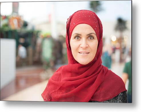 Syrian Culture Metal Print featuring the photograph Mature muslim woman by Juanmonino