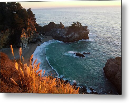 Scenics Metal Print featuring the photograph Mcway Falls At Big Sur, California, Usa by Mark Miller Photos