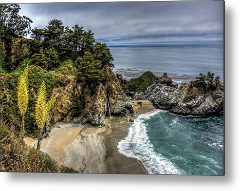 Landscape Metal Print featuring the photograph McWay Falls by Maria Coulson