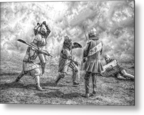 Ages Metal Print featuring the photograph Medieval battle by Jaroslaw Grudzinski