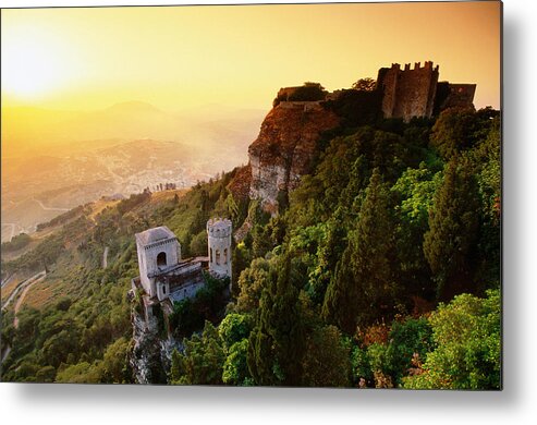 Sicily Metal Print featuring the photograph Medieval Castello Di Venere 12th by John Elk