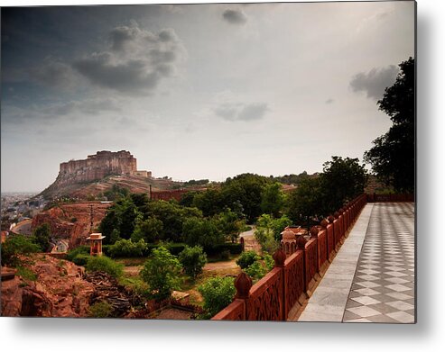 Tranquility Metal Print featuring the photograph Mehrangarh Fort by Amit R