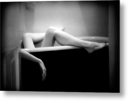 Female Nude Metal Print featuring the photograph Melting by Lindsay Garrett