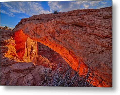 Mesa Arch Metal Print featuring the photograph Mesa Arch Oblique View by Greg Norrell