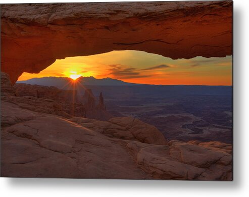 Spring Metal Print featuring the photograph Mesa Arch Sunrise by Alan Vance Ley