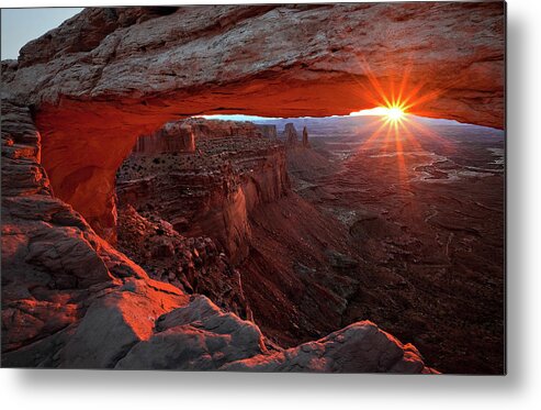 Mesa Metal Print featuring the photograph Mesa Arch Sunrise by Barbara Read