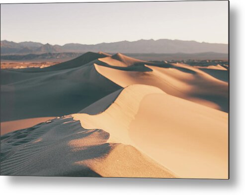 Tranquility Metal Print featuring the photograph Mesquite Sand Dunes In Death Valley by Abbie M. Redmon