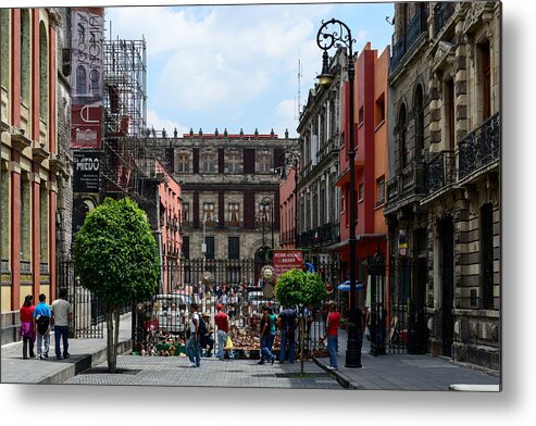 Mexico Metal Print featuring the photograph Mexico city historic buildings by Marek Poplawski
