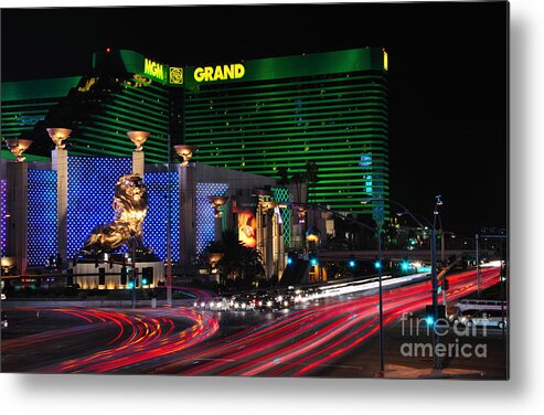Mgm Metal Print featuring the photograph MGM Grand Hotel and Casino by Eddie Yerkish