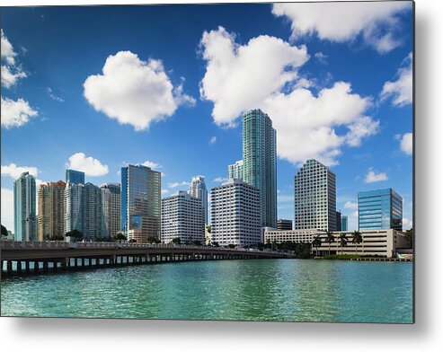 Tranquility Metal Print featuring the photograph Miami, Florida, Exterior View by Walter Bibikow