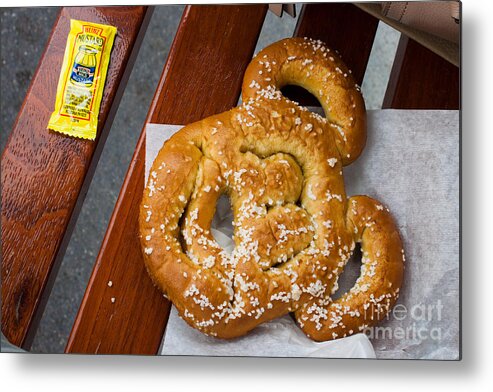 Disney World Metal Print featuring the photograph Mickey Mouse Shaped Pretzel by Thomas Marchessault