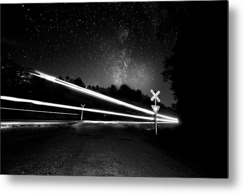 Train Metal Print featuring the photograph Midnight Ghost Train To Georgia by Mark Andrew Thomas