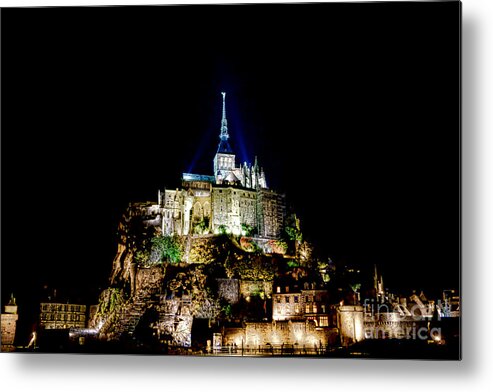 France Metal Print featuring the photograph Midnight Mont Saint Michel by Olivier Le Queinec