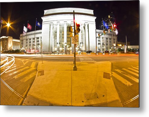 Philadelphia Metal Print featuring the photograph Midnight Train from Philly by Paul Watkins