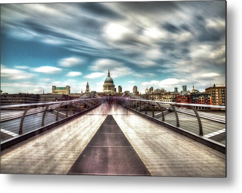 London Millennium Footbridge Metal Print featuring the photograph Millenium Bridge by Lee Davison Photography