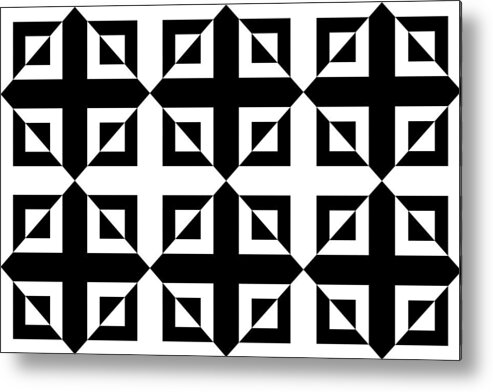 Squares Metal Print featuring the digital art Mind Games 42 se by Mike McGlothlen
