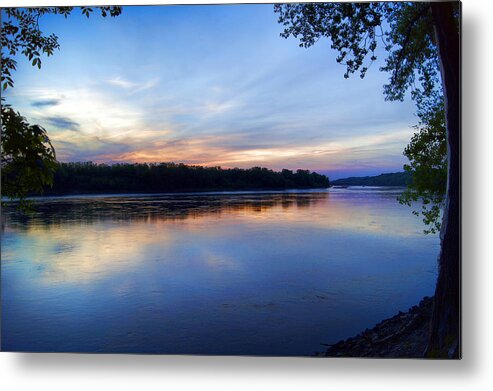 River Metal Print featuring the photograph Missouri River Blues by Cricket Hackmann