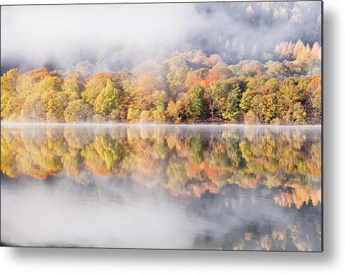 Scenics Metal Print featuring the photograph Mist On Loweswater In The Lake District by Julian Elliott Photography