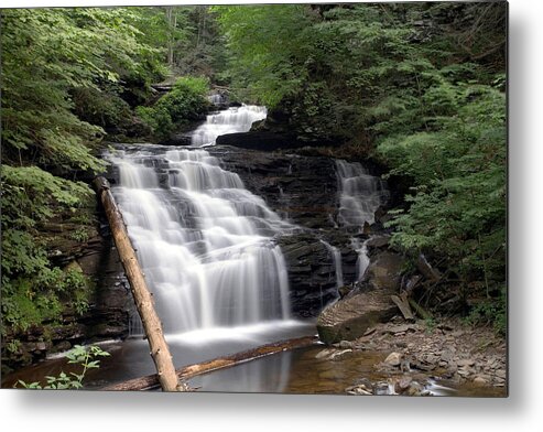 Mohican Metal Print featuring the photograph Mohican Falls in Summer Splendor by Gene Walls