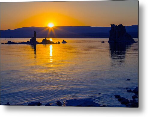 Desert Metal Print featuring the photograph Mono Lake Sunrise by Nicholas Blackwell