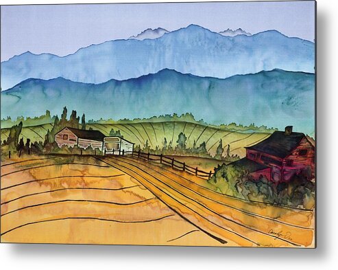 Montana Metal Print featuring the tapestry - textile Montana dreams by Carolyn Doe