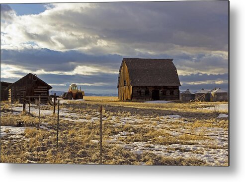 Storm Metal Print featuring the photograph Montana Rural Scenery by Dana Moyer