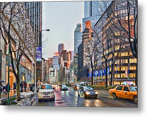 'upper West Side Metal Print featuring the photograph Moody Afternoon In New York City by Jeffrey Friedkin