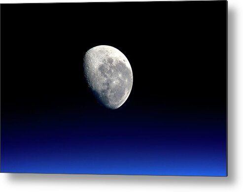 Moon Metal Print featuring the photograph Moon From The International Space Station by Nasa/esa/science Photo Library
