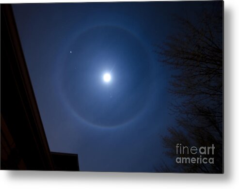 Moon Metal Print featuring the photograph Moonbow over Chicago 3 by Deborah Smolinske