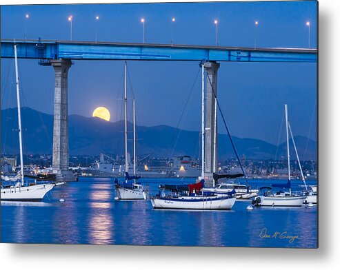 Coronado Metal Print featuring the photograph Moonlight Mooring by Dan McGeorge