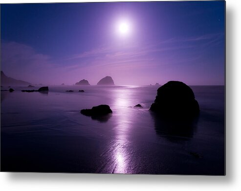 California Metal Print featuring the photograph Moonlight Reflection by Chad Dutson