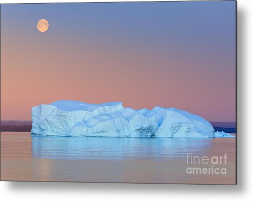 East Metal Print featuring the photograph Moonrise at Hall Bredning by Henk Meijer Photography