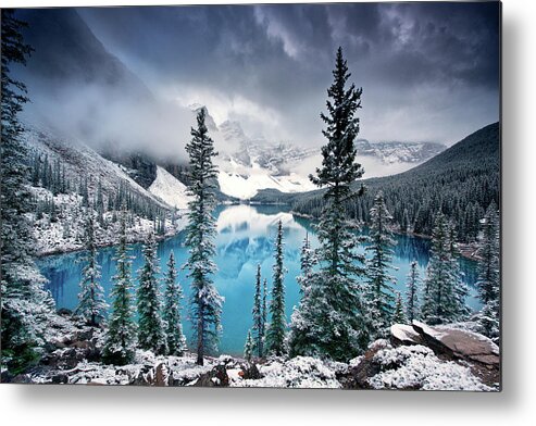 Moraine Metal Print featuring the photograph Morning Blues by Trevor Cole