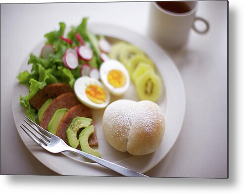Breakfast Metal Print featuring the photograph Morning Breakfast by Cocoaloco