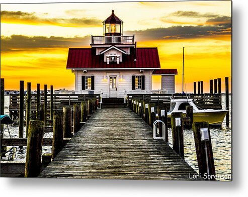 Marshes Light Metal Print featuring the photograph Morning Glow Manteo by Sandy Banks Photography
