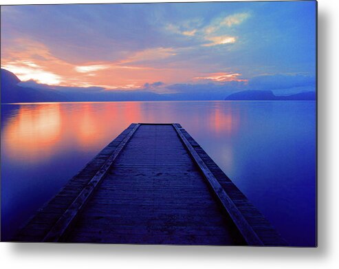 Tranquility Metal Print featuring the photograph Morning Lake by The Landscape Of Regional Cities In Japan.