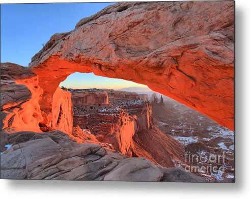 Mesa Arch Sunrise Metal Print featuring the photograph Morning Paint by Adam Jewell