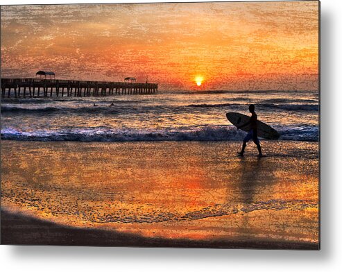 Benny's Metal Print featuring the photograph Morning Surf by Debra and Dave Vanderlaan