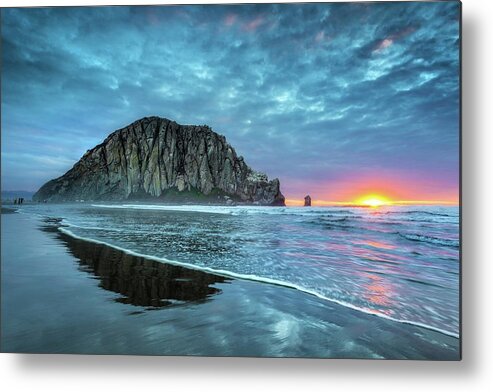 Tranquility Metal Print featuring the photograph Morro Sunset by Tom Grubbe