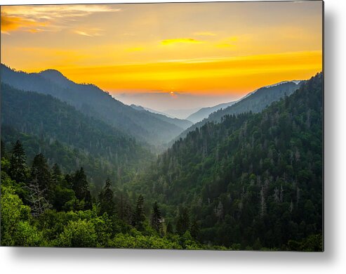 Mortons Overlook Metal Print featuring the photograph Mortons overlook sunset by Anthony Heflin