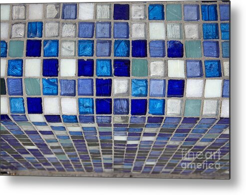 Abstract Metal Print featuring the photograph Mosaic tile by Tony Cordoza